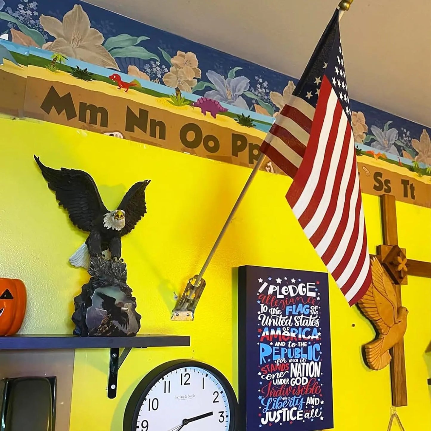 Topflags Flag Pole Holder for Outside House Small Flag Holder Pole Bracket 6 Packs for Indoor Wall Classroom School USA TOP FLAGS,INC