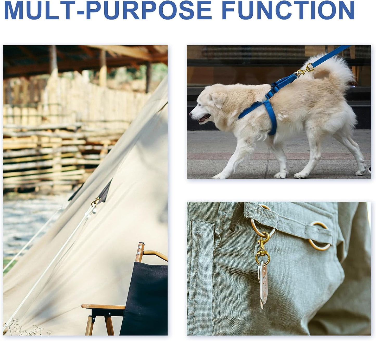 Flag Clips for Flagpole Rope- 2pcs Pack 3.5 Inches Metal Swivel Hooks for Flag Outdoor for Pet Leash, Key Chain, Clothlines, Tent Rope