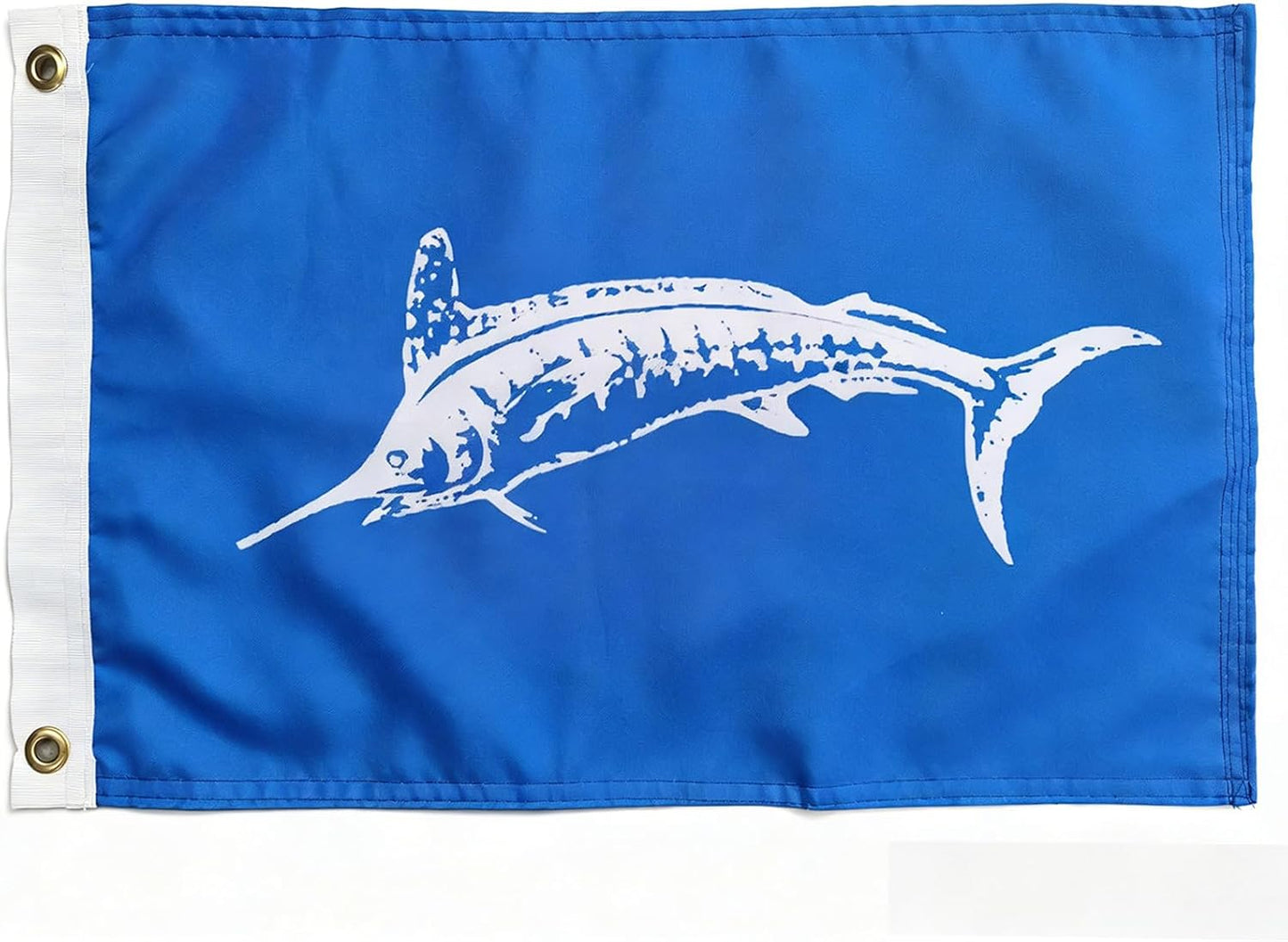 TOPFLAGS Marlins Boat Flag 12x18 Inch Double Sided Vivid Color Fishing Flag - Heavy Duty Fisherman's Catch Flags for Boating | 4 Row Stitched and 2 Brass Grommets USA TOP FLAGS, INC