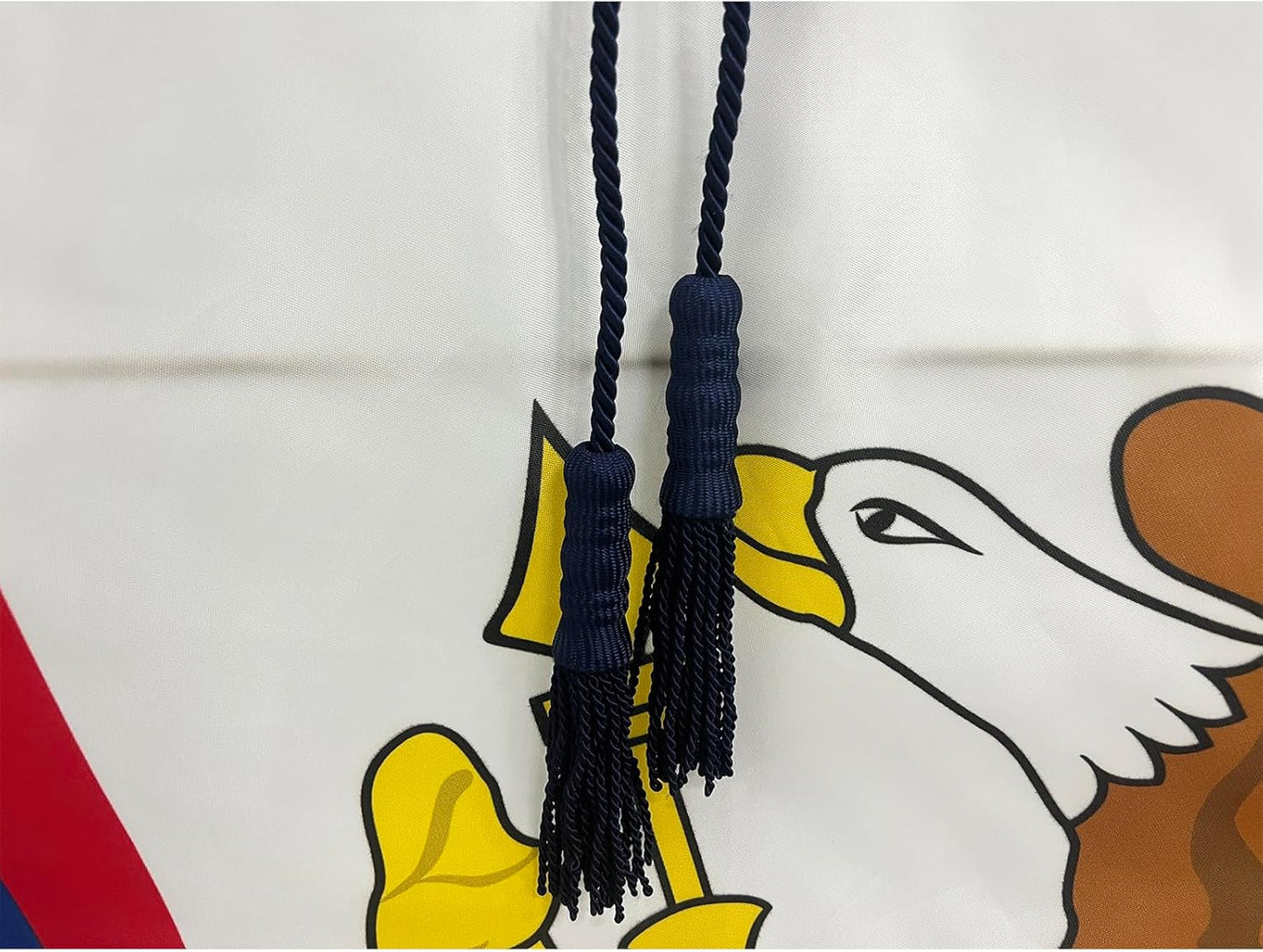 Blue Braided Tassel Flag Cord 108 Inch, Blue Braided Cord Tassel for Indoor Flagpole Display…