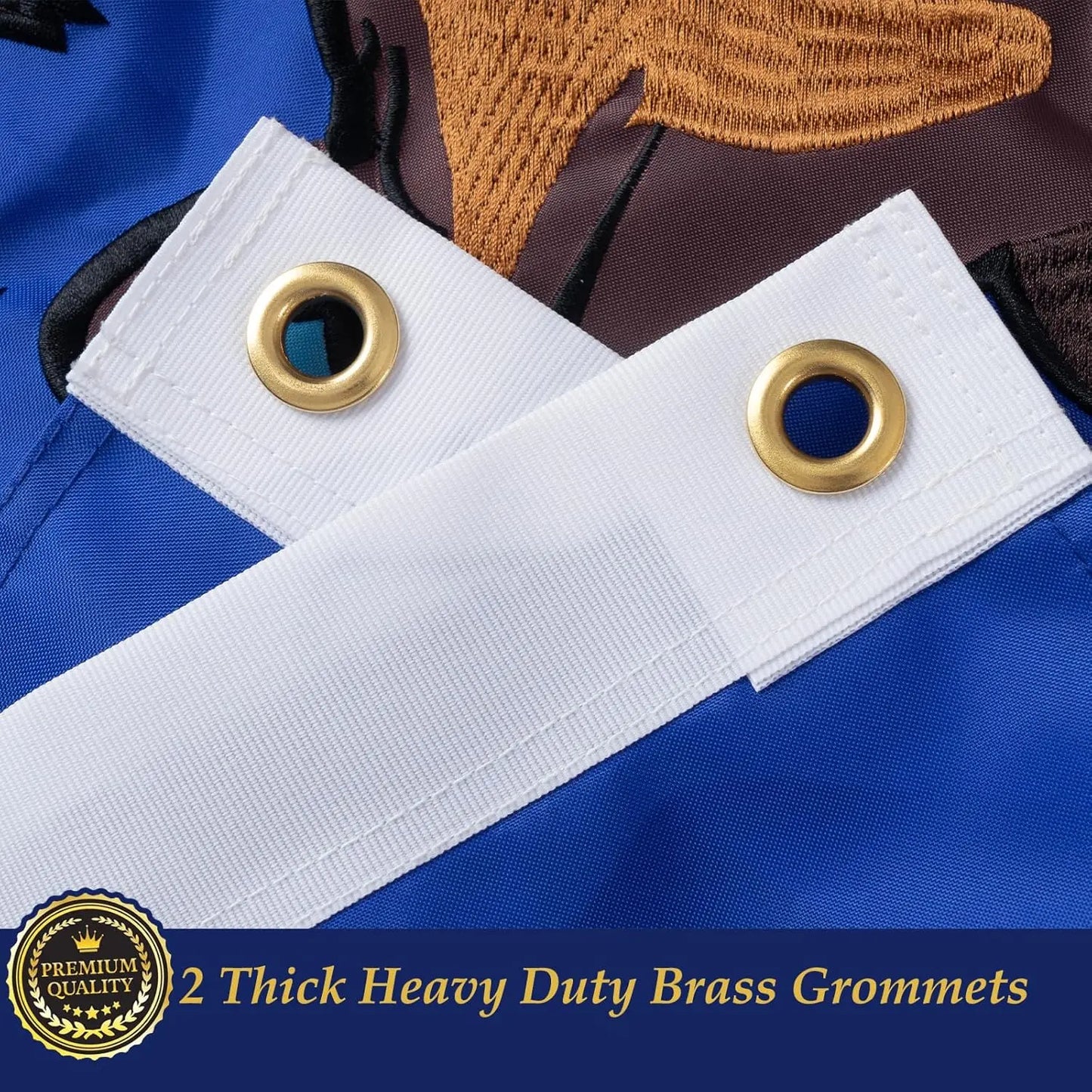 TOPFLAGS Michigan Flag 3x5 Outdoor MI State Flags Embroidered Flag Heavy Duty Sewn Stripes with 2 Brass Grommets USA TOP FLAGS, INC
