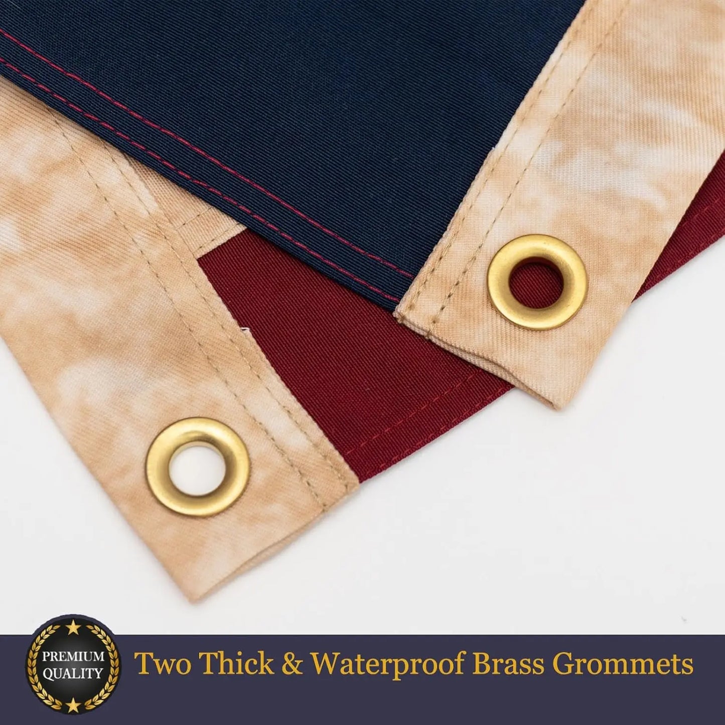 Topflags 1776 Betsy Ross Flag 3x5 Feet Tea-Stained Vintage American Flags Heavy Duty Outdoor Embroidered 13 Star Colonies 1776 Banner for Outside USA TOP FLAGS,INC