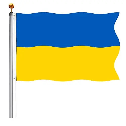 Pack of 2 Ukraine Flag 3x5 National Flags with Canvas Header Brass Grommets (Ukraine Crest) USA TOP FLAGS,INC