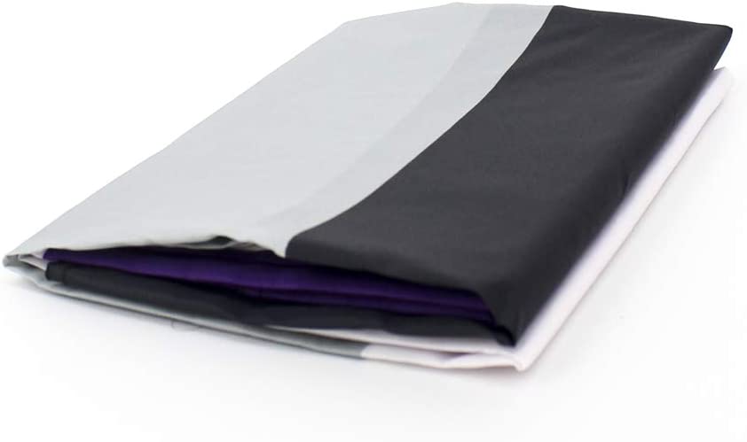 Pack of 2 Asexual Pride Flag 3x5 Heavy Duty Polyester LGBT Asexual Omni sexual Equality Flags for outdoor wall with Brass Grommets & Durable Header