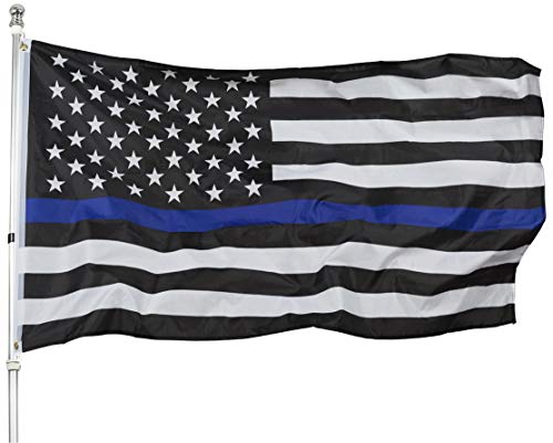 Pack of 2 Thin Blue Line American Flag - 4x6 Blue Stripe American Matter Police Flags - USA Honoring Law Enforcement Officers Banner Flags Outdoor Indoor