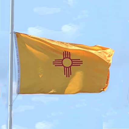 New Mexico Flag 3x5 ft, Double Sided 3 layers Polyester Mexico State Flags, Made in USA New Mexico Flags with 2 Brass Grommets(New Mexico)