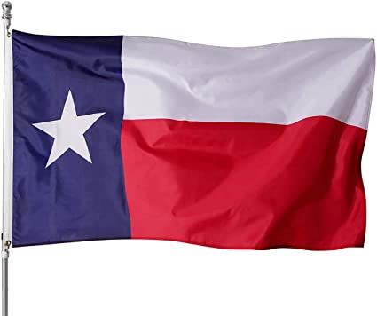Pack of 2 Durable Texas State Flag 3x5 Outdoor with Pole Sleeve - Heavy Duty Polyester Texas Flags Banner for Indoors