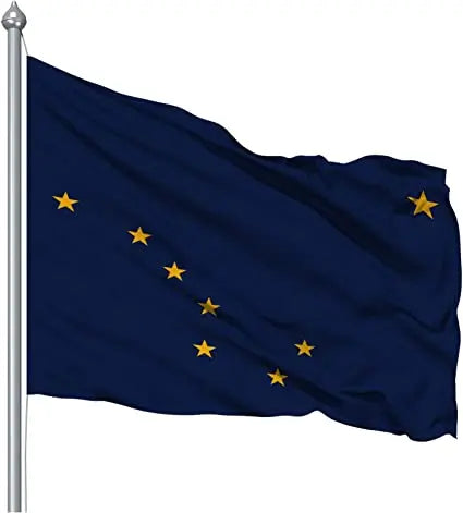 Alaska Flag 3x5 ft Outdoor, Double Sided Alaska State Flags Made in USA, 3 Layers Polyester Vivid Color and Heavy Duty Alaska AK State of Flag with 2 Brass Grommets (Alaska) USA TOP FLAGS,INC