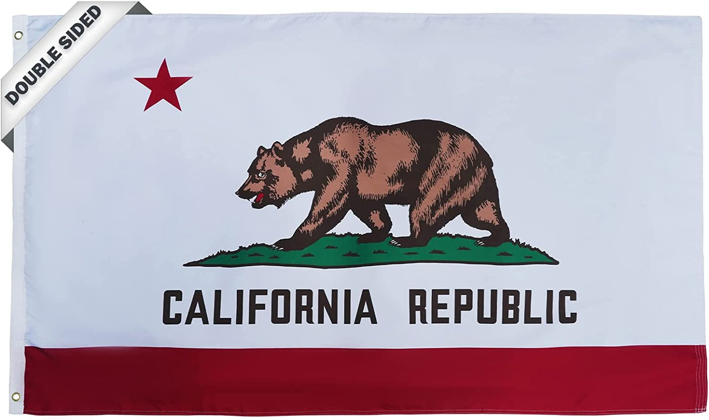 Florida State Flag 3x5 Feet, 3 Ply Double Sided State of Florida Flags with 2 Brass Grommets and Canvas Header, Heavy Duty Polyester Vivid Color Outdoor Banner Made in USA