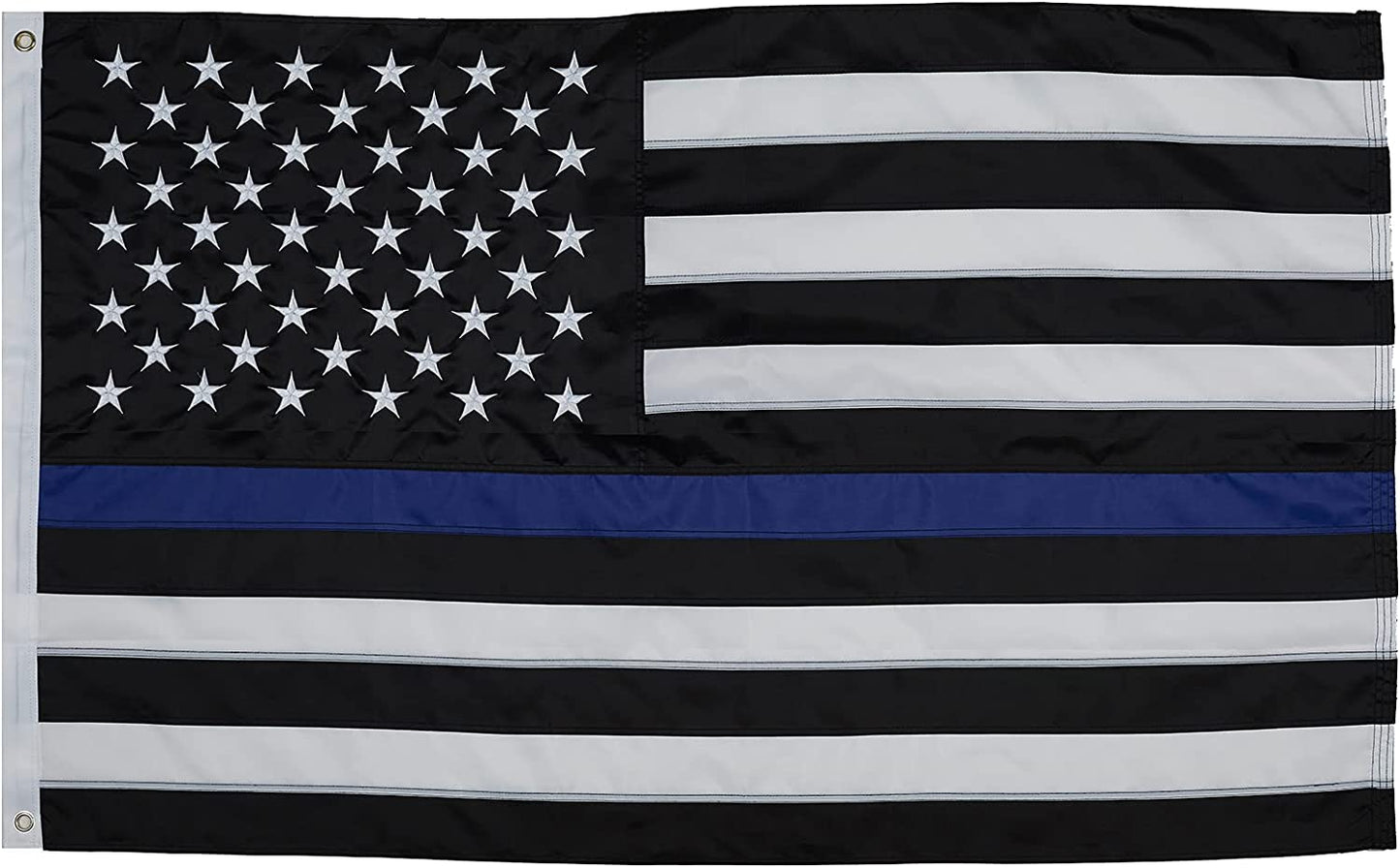 Thin Blue Line Flag 4x6 Back the Blue Police Flags, Blue Lives Matter First Responders Outdoor Flag, Embroidered & Sewn Stripe for Outside Indoor