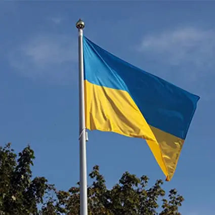 Pack of 10 Ukraine Flag 3x5 Outdoor - Ukrainian Flags National Polyester Double Stitched Vivid Color with 2 Brass Grommets (Ukrainian Flag 3x5) USA TOP FLAGS,INC