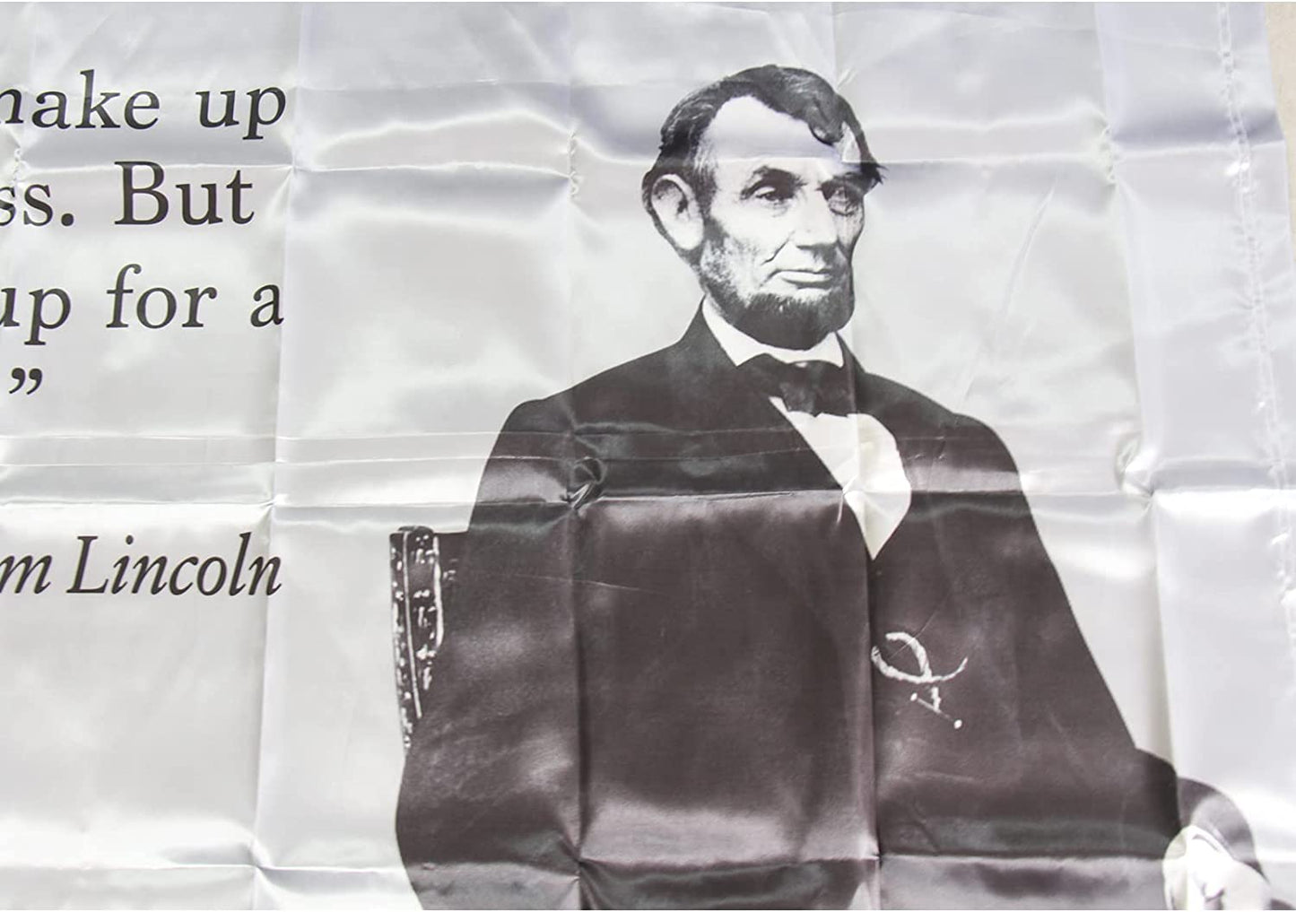 Pack of 2 Honest Abe Lincoln Flag 3x5 FT, Lincoln’s Birthday Quote Funny College Dorm Flags with 4 Brass Grommets Outdoor&Indoor Decor Banner