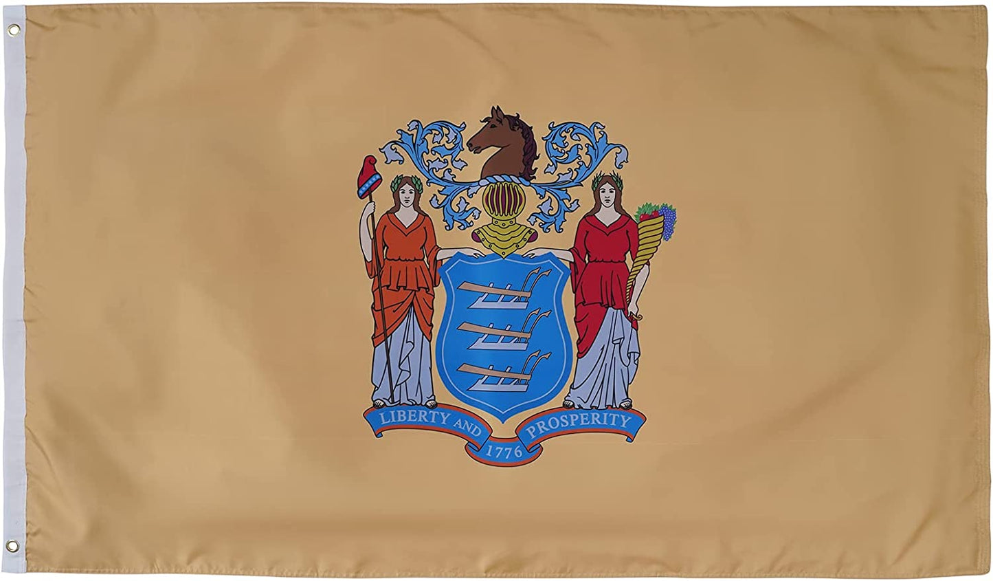 Florida State Flag 3x5 Feet, 3 Ply Double Sided State of Florida Flags with 2 Brass Grommets and Canvas Header, Heavy Duty Polyester Vivid Color Outdoor Banner Made in USA