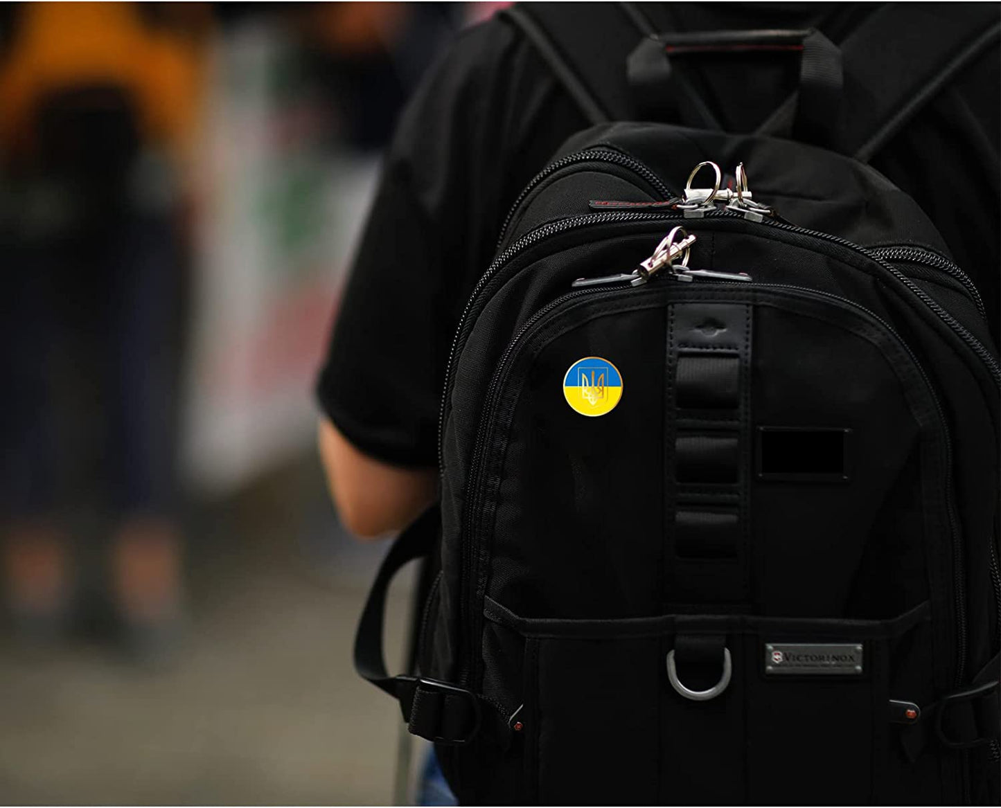 Pack of 4Pcs Ukraine Flag Pins, I Stand with Ukrainian, Ukrainian American Lapel Pin Button with Coat of Arms, Support The Ukraine Pin