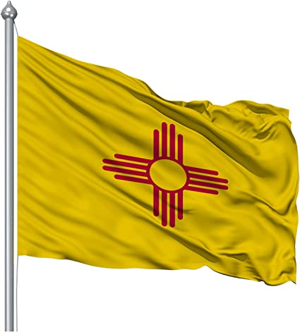 New Mexico Flag 3x5 ft, Double Sided 3 layers Polyester Mexico State Flags, Made in USA New Mexico Flags with 2 Brass Grommets(New Mexico)