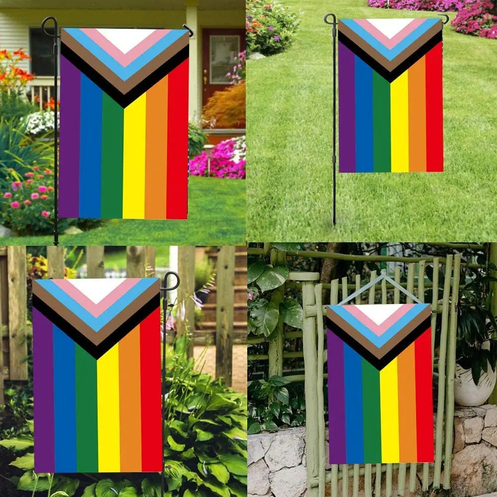 Pride Garden Flag Small Gay Yard Flags 12.5x18 Inch Double Side LGBTQ Progress Flags for Wall USA TOP FLAGS,INC