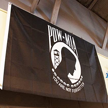 Pow Mia Flag 3x5 Outdoor Double Sided - Made in USA Heavy Duty Military Army Pow Flags You Are Not Forgotten Prisoner Of War Banners With Brass Grommets