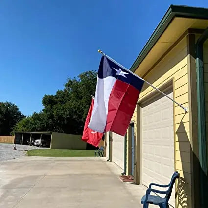 Texas State Flag 4x6 feet, Heavy Duty Embroidered Texas Flags for Outdoors, 240D Nylon TX Flags UV Protected Sewn Stripes with Brass Grommets for Outside Insides House Made in USA USA TOP FLAGS,INC
