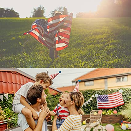 American Flag for Outdoor 5x8 US Flags with Embroidered Stars Heavy Duty Made in USA Flag 2 Brass Grommets Indoor Outside