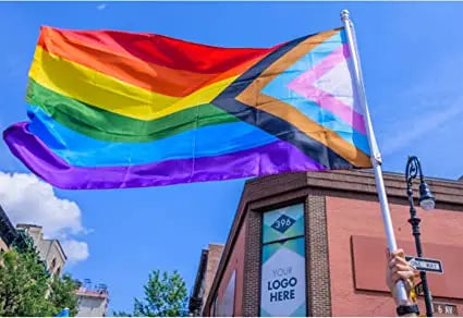 Pack of 2 Gay Pride Rainbow LGBT Flag - Large 3x5 Ft Lesbian LGBT Flags Banner for Indoor Outdoor Hanging Use USA TOP FLAGS,INC