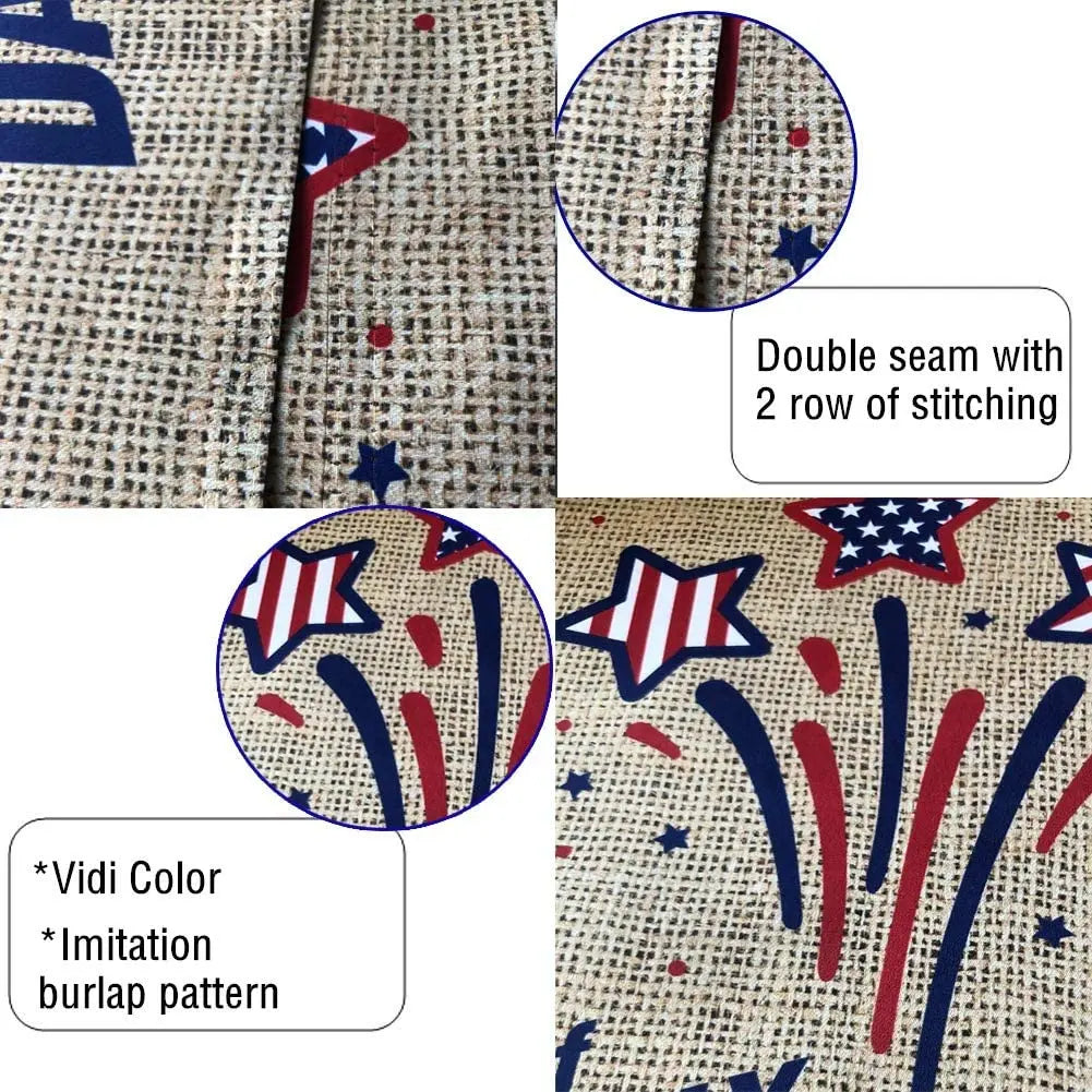 4th of July Garden Flags- American Patriotic Memorial Independence Day House Yard Flag Banner Double Sided Print 12.5" x 18" USA TOP FLAGS,INC