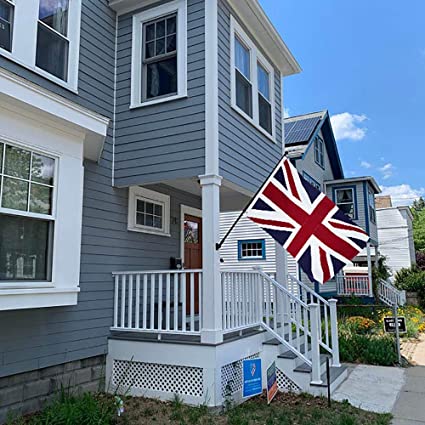 Pack of 10 British (UK) Union Jack Flag 3x5 Outdoor- 100% Druable Polyester United Kingdom England Flags Banner with 2 Brass Grommets Vibrant Colors Britain National Flag