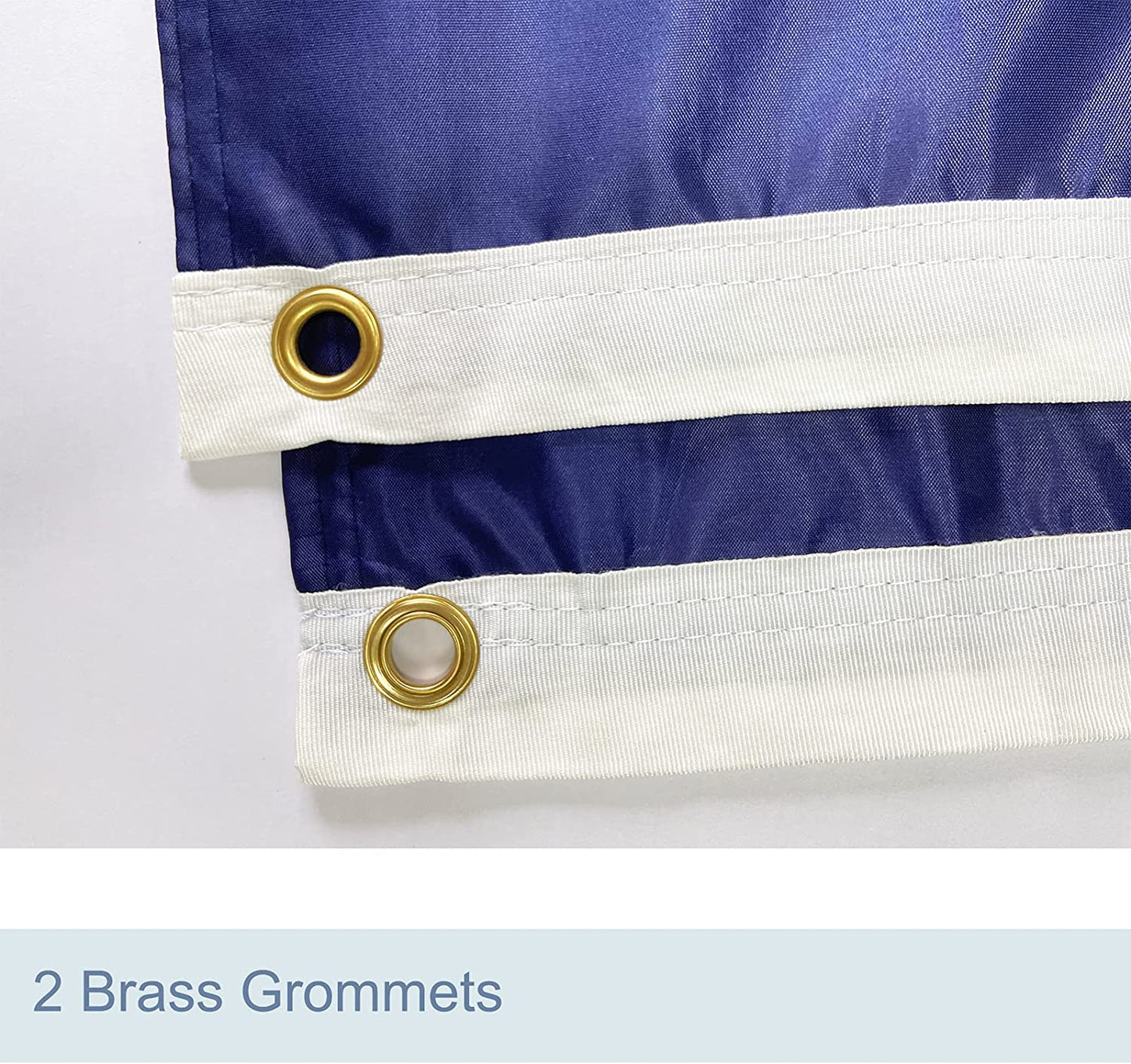 US Navy Flag 3x5 Outdoor Double Sided United States Military Flags 3Ply USN Banner with Canvas Header 2 Metal Brass Grommets (Blue)
