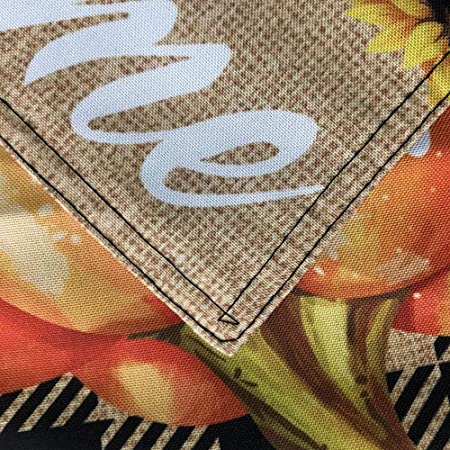 Pack of 10 Hello Fall Garden Flag Autumn Buffalo Check Pumpkins - Small Vertical Welcome Garden Yard Flags Banner 12x18 Double Sided Farmhouse Home Fall Porch Decor Outside