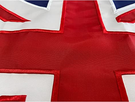British Flag 12x18 Union Jack England Boat Flags Embroidered Sewn Stripes United Kingdom 1x1.5 UK Flag Heavy Duty Outdoor