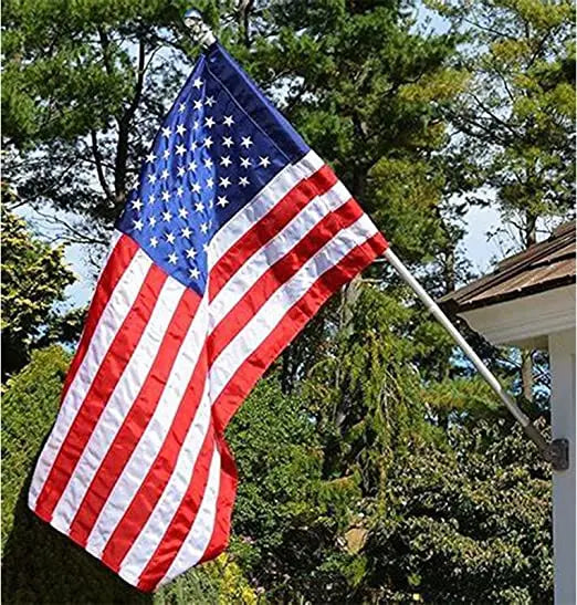 American Flag 3x5 Sleeve Outdoor US Flag - Made in USA Embroidered Stars Durable Nylon Flags with Embroidered Stars, Sewn Stripes USA TOP FLAGS,INC