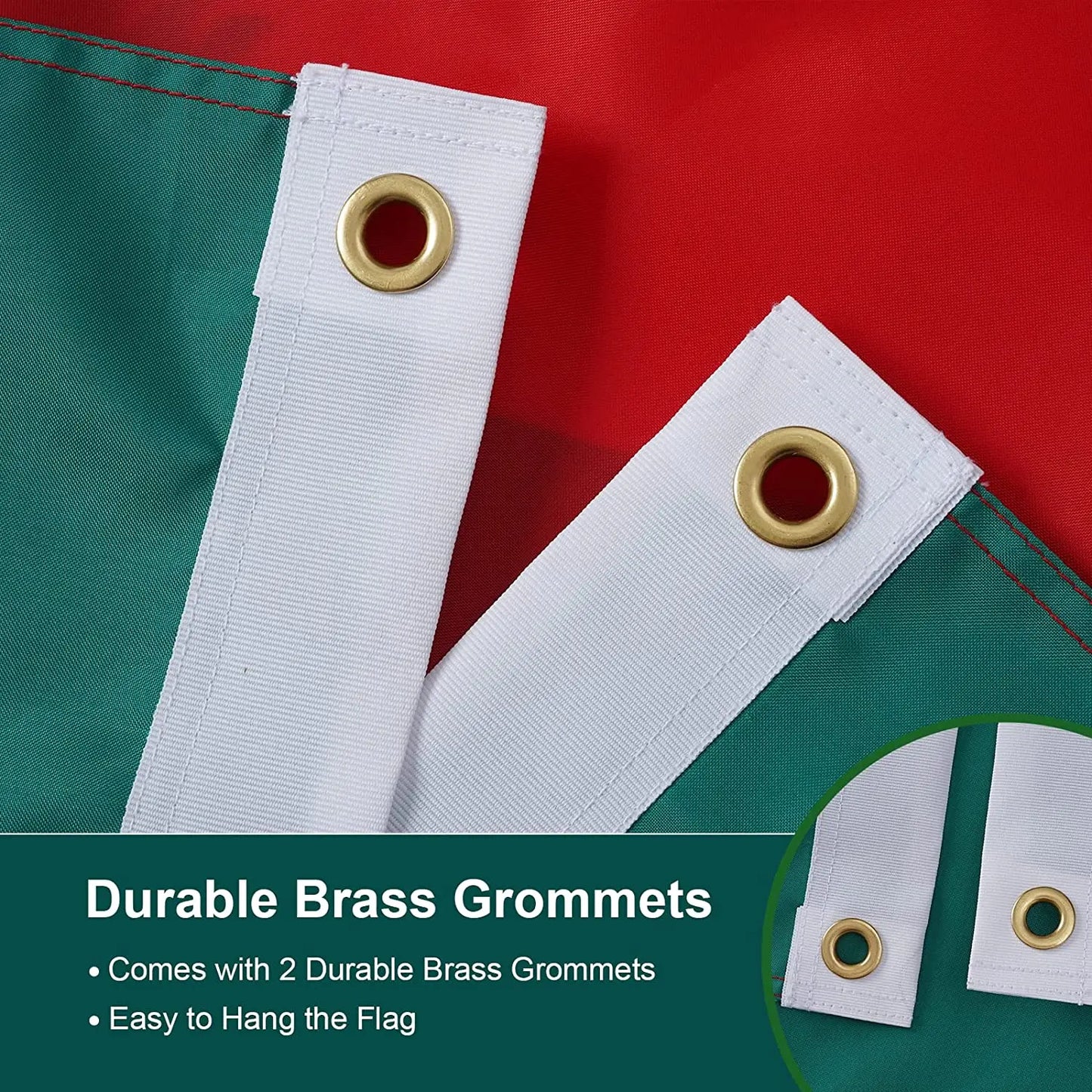 Mexican Flag 12x18 Inch Outdoor, Embroidered Mexico MX Flags with 2 Brass Grommet and Sewn Stripes, Heavy Duty 210D Polyester USA TOP FLAGS,INC