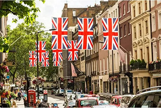 British Flag 4x6 Union Jack England Flags Embroidered Sewn Stripes United Kingdom UK Flag Heavy Duty Outdoor USA TOP FLAGS,INC