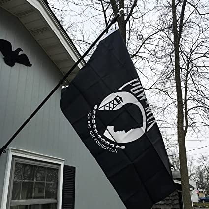Pow Mia Flags 3x5 Outdoor Double Sided Embroidered Pow Flags You are Not Forgotten of Army Military War Flag with Canvas Header and 2 Brass Grommets