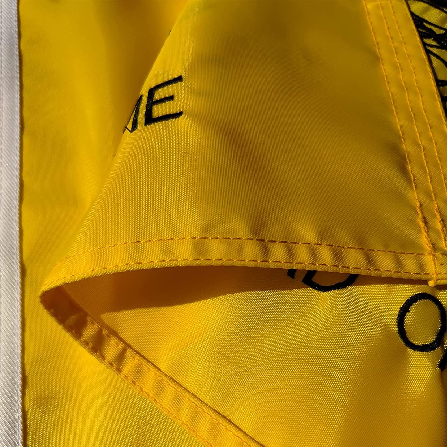 SYII Dont Tread On Me Gadsden Boat Flag 12x18 Inch Made in USA, Embroidery Yellow Coiled Rattle Snake with 2 Brass Grommet, Heavy Duty Nylon Outdoor Banner for All Weather