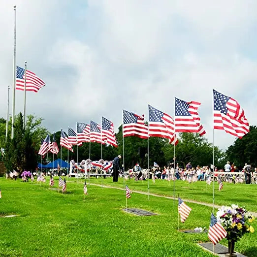 American Flag 2x3 Ft Double Side US Flags Heavy Duty United State Outdoor USA Flags with 2 Brass Grommets for Outside USA TOP FLAGS,INC