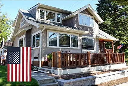 Pack of 10 American Garden Flags Embroidered Stars 12.5 X 18.5 Inch- US USA Double Sided Small American Flag for Yard Banner Patriotic Outdoor Lawn Decoration USA TOP FLAGS,INC