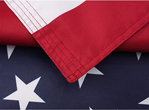 American Flag 3x5 Ft Double Side US Flags - Made in USA - Heavy Duty United State Outdoor USA Flags with 2 Brass Grommets for Outside