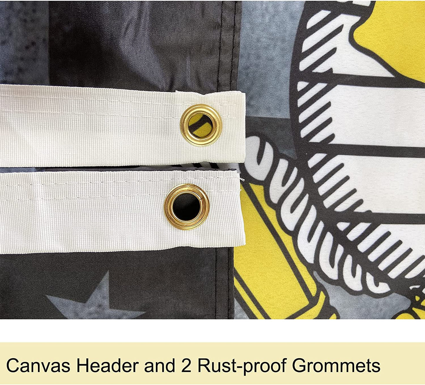Dont Tread on Me Flag Double Side Snake Flag- Made in USA Don’t Tread on Me Gadsden Flags 3x5 Outdoor (Yellow)