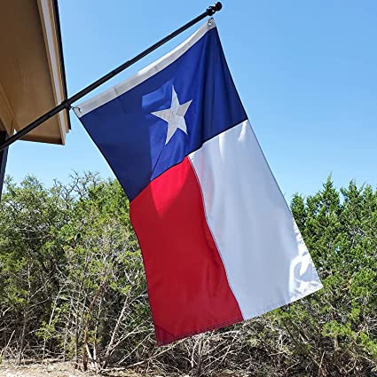Texas Flag 2.5X4 TX State Flags -Made in USA - Embroidered Sewn Heavy Duty 210D Oxford Nylon Flag Vivid Color - Brass Grommets and 4 Stitch Hemming USA Flag