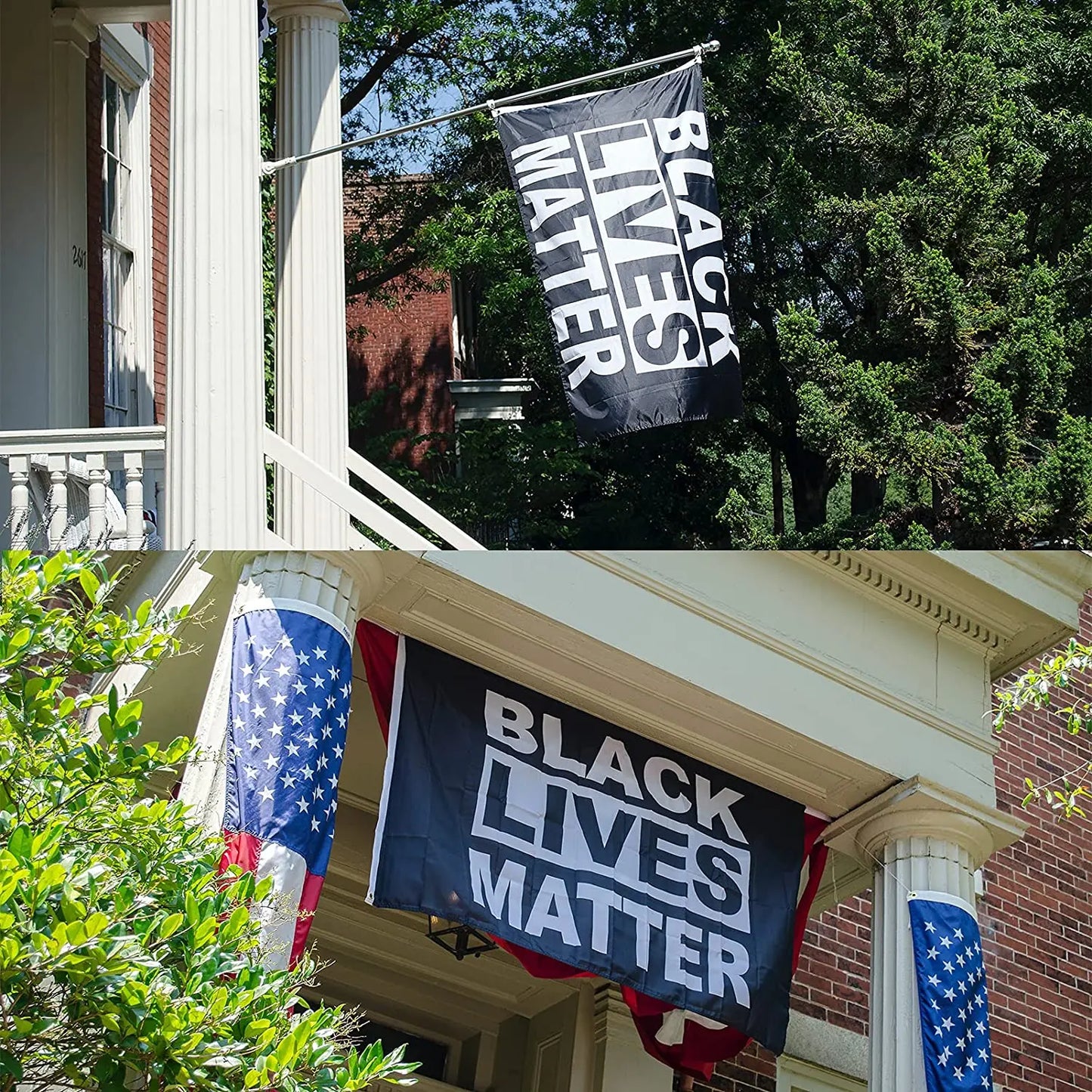 Pack of 2 Black Lives Matter Flag blm Flag for Room Outside Large blm Flags 3x5 Banner Fade-resistant USA TOP FLAGS,INC