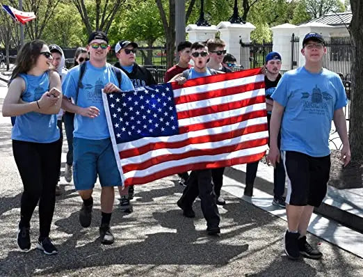 American Flag 5x8 Heavy Duty 420D - Made in USA US Flags Embroidered Stars for Outside Heavyweight USA Flag Outdoor for High Winds USA TOP FLAGS,INC