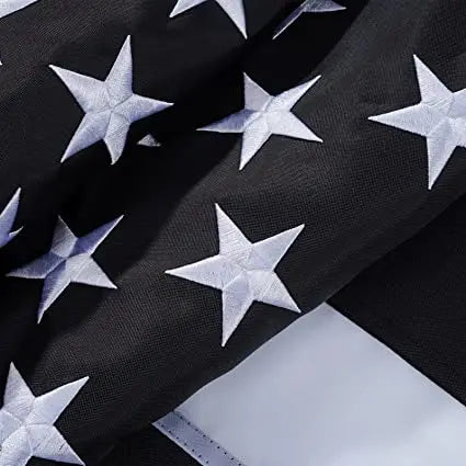 Pack of 2 Thin Blue Line Flag 4x6 ft , American Police Flag for Outside with Embroidered Stars Made in USA, Back The Blue Flags, USA Blue Line Flag Banner with 2 Brass Grommets for Law Enforcement Officers USA TOP FLAGS,INC