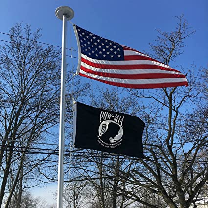 Pow Mia Flags 3x5 Outdoor Double Sided Embroidered Pow Flags You are Not Forgotten of Army Military War Flag with Canvas Header and 2 Brass Grommets