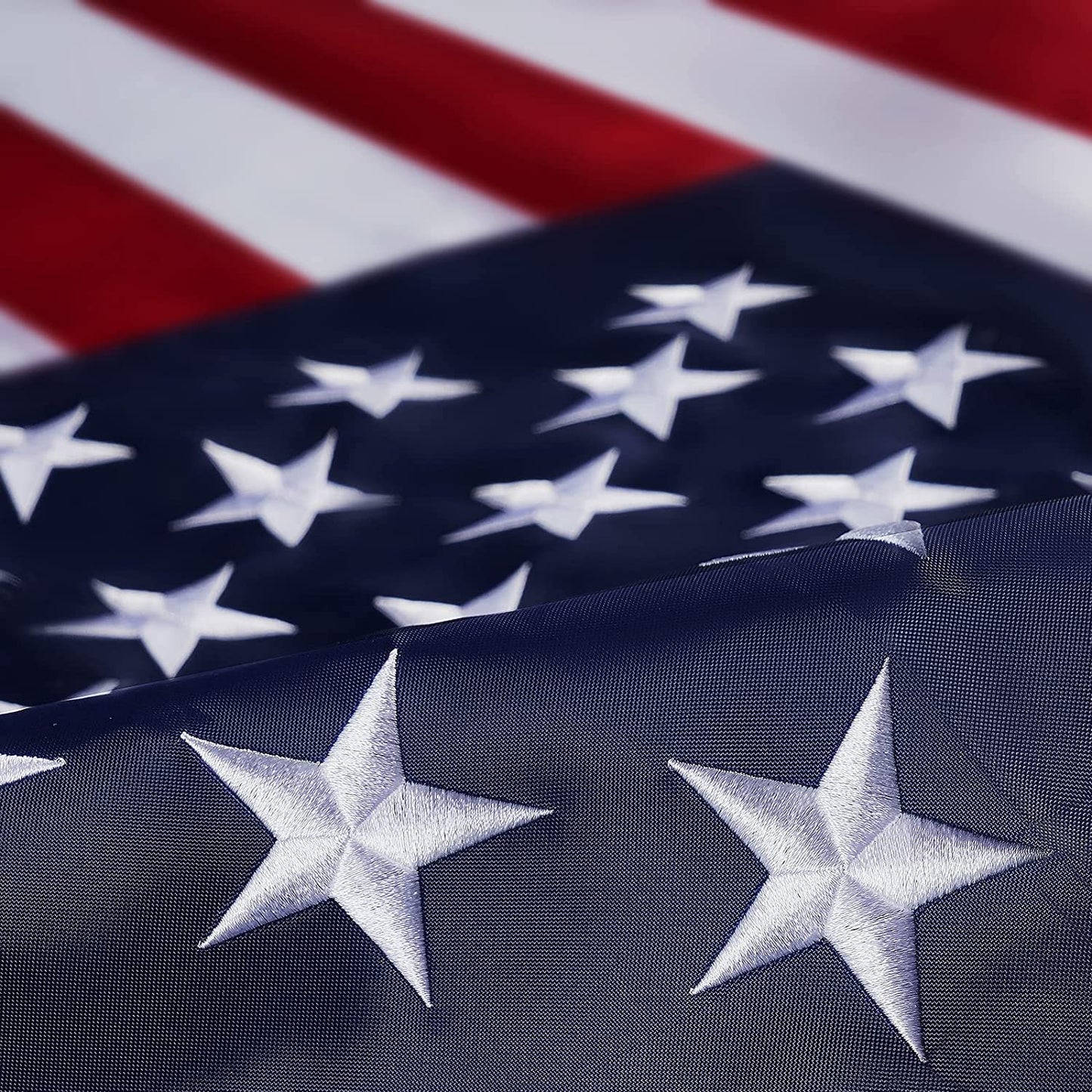 4x6 American Flag Outdoor Heavy Duty - Made in USA Embroidered Star USA 4x6 Ft Flags - Longest Lasting US Made from Nylon Sewn Stripes Indoor With 2 Brass Grommets