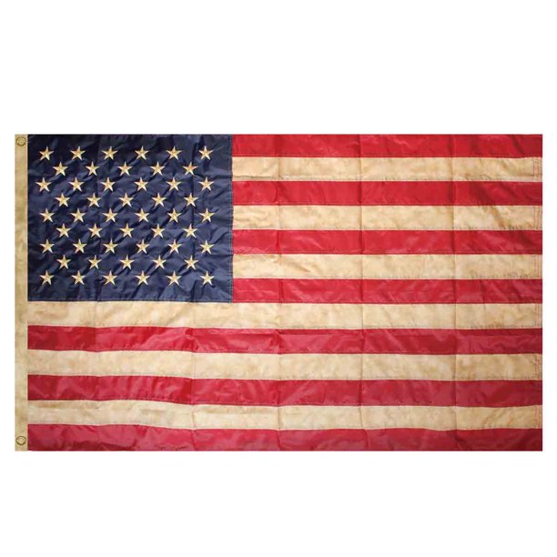 4x6 American Flag Outdoor Heavy Duty - Made in USA Embroidered Star USA 4x6 Ft Flags - Longest Lasting US Made from Nylon Sewn Stripes Indoor With 2 Brass Grommets