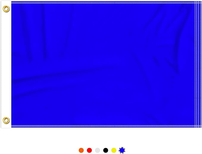 FLAGWIN Blue Flag 12x18 Inches, Heavy Duty Polyester Blue Flag Small with 2 Brass Grommets, 12"x18" Custom Blank Flags for DIY, Boat, Garden, Yard Decoration USA TOP FLAGS, INC