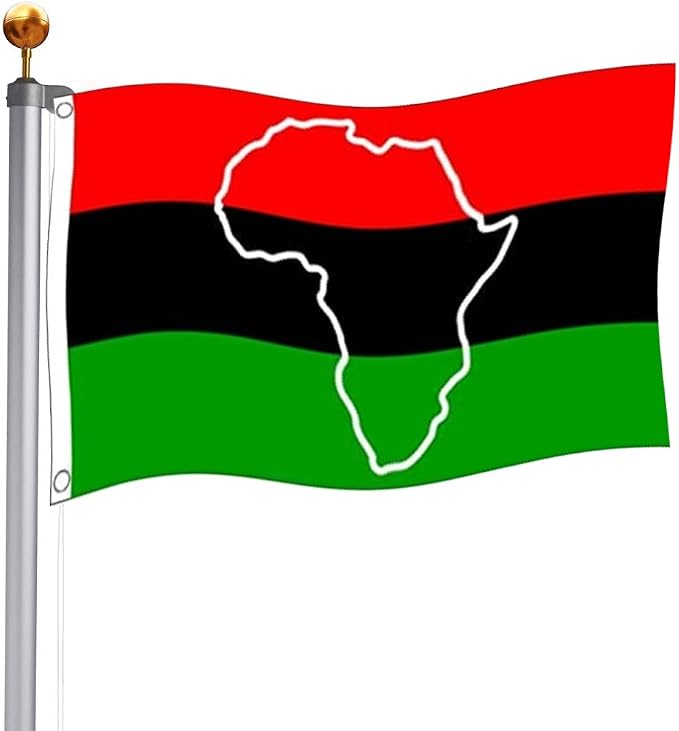 TOPFLAGS Afro Flag Pan African Map Flags Outdoor 3 X 5 FT Brass Grommets for Home Decor Outdoor Indoor USA TOP FLAGS, INC
