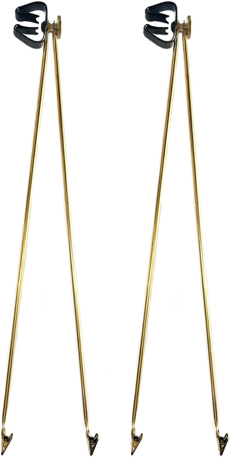 Indoor Flagpole Spreader (Gold) 2 PCS, Arm Length 18 Inches, The Flag Spreader Will fit Poles 1 1/8" - 1 3/8" in Diameter