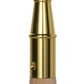 Gold Brass Pentagram for Indoor Flagpole Finials or Parade Flagpole Finials, for 1-inch Diameter Flagpoles