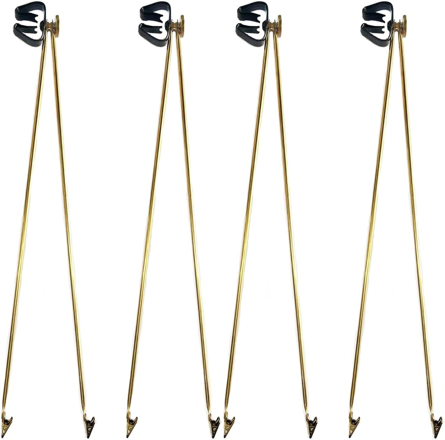 Indoor Flagpole Spreader (Gold) 4 PCS, Arm Length 18 Inches, The Flag Spreader Will fit Poles 1 1/8" - 1 3/8" in Diameter